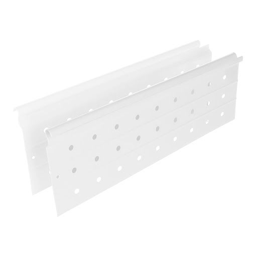 Riex NX40 Set of 2 raised sides for drawer with 2 round railings, 204/400 mm, white