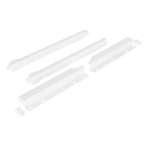 Riex ND30 Set of 2 square longitudinal railings with back brackets, 201/300 mm, white