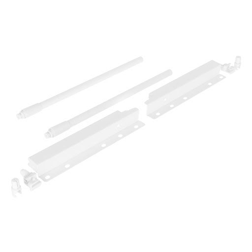 Riex ND30 Set of 2 round longitudinal railings with back brackets, 201/300 mm, white