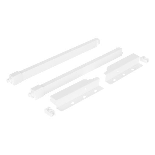 Riex ND30 Set of 2 square longitudinal railings with back brackets, 137/300 mm, white