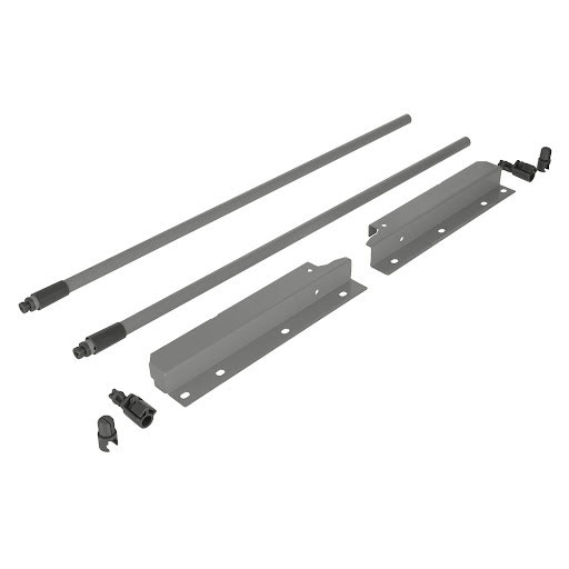 Riex NX40 Set mit 2 Rundstab Relings und Rückwandbefestigung, 204/500, Grau