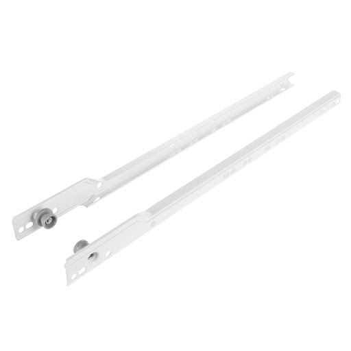 Riex VB63/VB66 Roller slide for wardrobe basket, board 18 mm, 472 mm, white