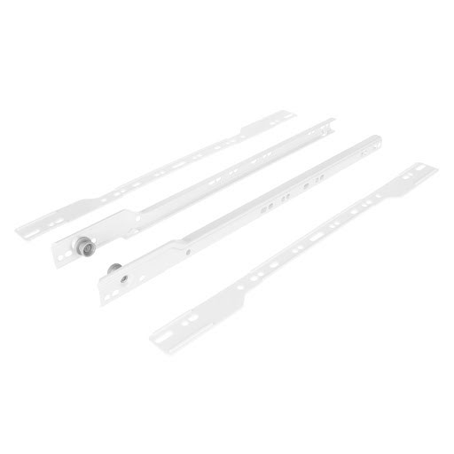 Riex VB63/VB66 Coulisse à galet panier de rangement, dressing, pan. 16 mm, 472 mm, blanc