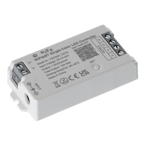 Riex EC47 Wifi valdiklis Tuya 12/24 V, 120/240 W, max. 6 A/channel, max. 15 A