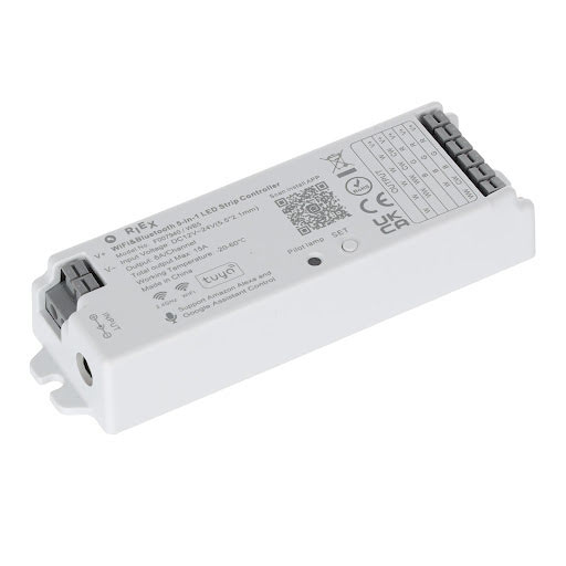 Riex EC49 Controler Wifi Tuya RGB 12/24 V, 120/240 W, max. 6 A/canal, max. 15 A în total
