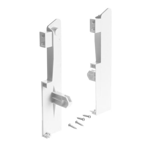 Riex NX40 Accesoires de tiroirs intérieur, support de façade pour 2 tringles carrées, H140 mm, blanc