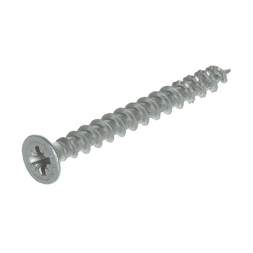 Spax Screw for chipboard, 5,0x50 mm, PZ (Z2), flat countersunk head, white zinc (200 pcs pack)