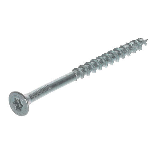 Spax Screw for chipboard, 6,0x80/46 mm, TX (T30), flat countersunk head, white zinc (200 pcs pack)