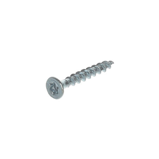 Spax Screw for chipboard, 3,5x25 mm, TX (T20), flat countersunk head, white zinc (1000 pcs pack)