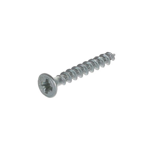 Spax Screw for chipboard, 4,0x30 mm, PZ (Z2), flat countersunk head, white zinc (1000 pcs pack)