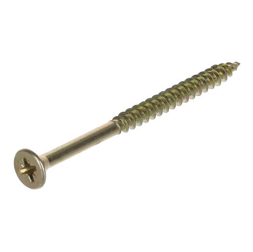 Riex screw 5x70/42 mm, PZ, șurub cap înecat, cutie 300 buc, zinc galben, parțial filetat