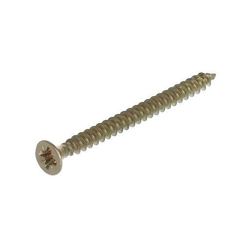 Riex Schroeven 3,5 x 45 mm, Platte verzonken kop, PZ-drive, 500 stks, Geel zink voldraad