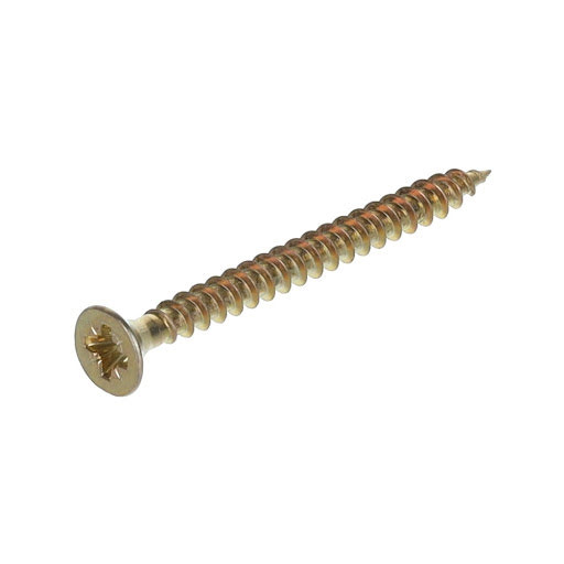 Riex Schroeven 4,0 x 45 mm, Platte verzonken kop, PZ-drive, 500 stks, Geel zink voldraad