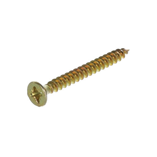 Riex Screw 4,0x40 mm, PZ (PZ2), countersunk, zinc yellow (500 pcs pack)