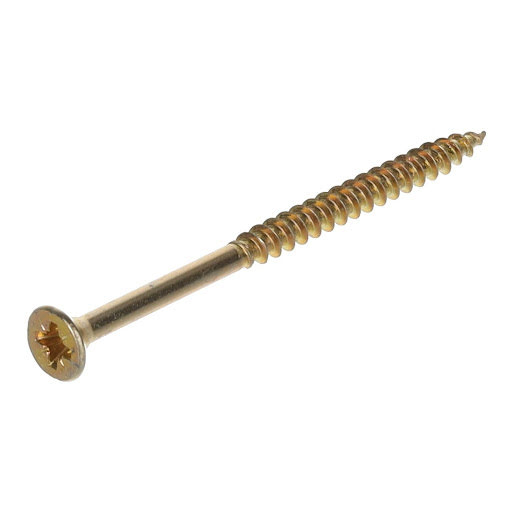 Riex Screw 4,0x60/36 mm, PZ, tête fraisée, boite 500 pcs, zingué jaune (filetage partiel)