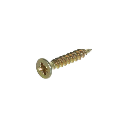 Riex Screw 4x25 mm, PZ, șurub cap înecat, cutie 1000 buc, zinc galben