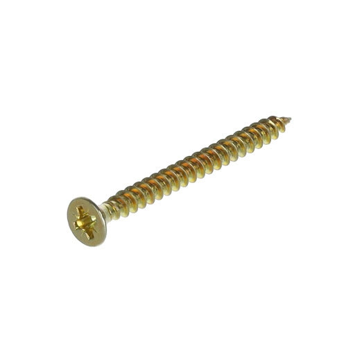 Riex Screw 3,5x40 mm, PZ, tête fraisée, boite 500 pcs, zingué jaune