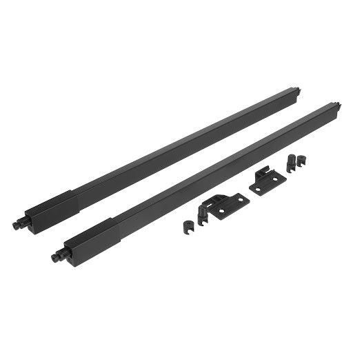 RiexTrack Set of 2 square railings, 500 mm, dark grey