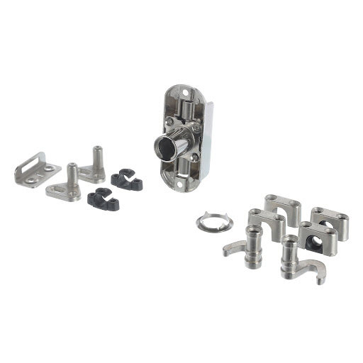 Riex EP64 Espagnolette bar lock, with accessories (no bar), nickel plated