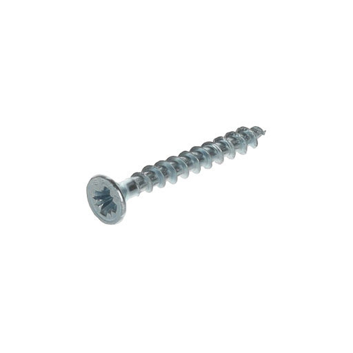 Spax Screw for chipboard, 3,5x30 mm, PZ (Z2), flat countersunk head, white zinc (1000 pcs pack)