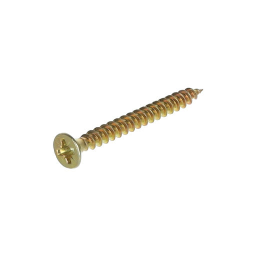 Riex Schroeven 3,5 x 30 mm, Platte verzonken kop, PZ-drive,1000 stks, Geel zink voldraad