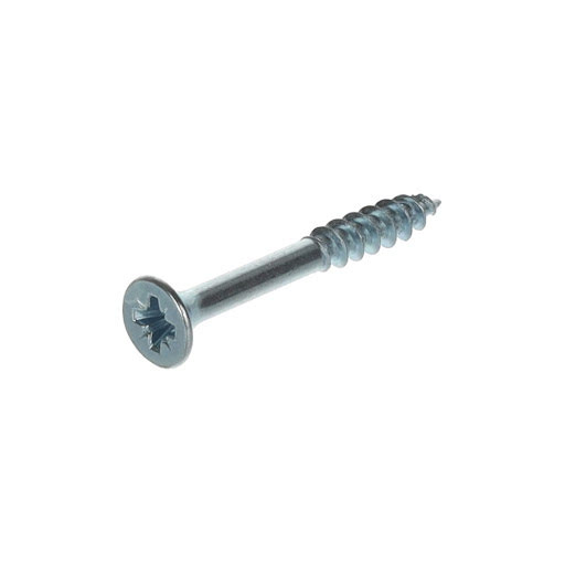 Riex Screw 4,0x33/14 mm, PZ, tête fraisée, boite 1000 pcs, zingué blanc (filetage partiel)