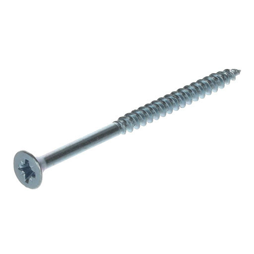 Riex screw 4x60/36 mm, PZ, șurub cap înecat, cutie 300 buc, zinc alb, parțial filetat