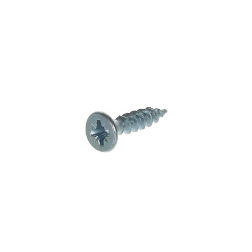 Riex Schroeven 4,0x 18 mm, Platte verzonken kop, PZ-drive, 1000 stks, Wit zink voldraad