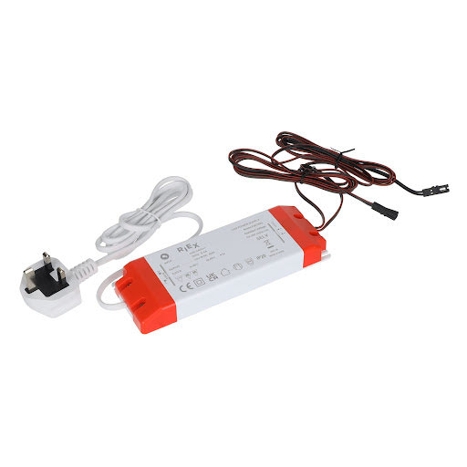 Riex EL15 Transfo LED 12 V, 60 W, câble avec MINI connecteur, prise UK