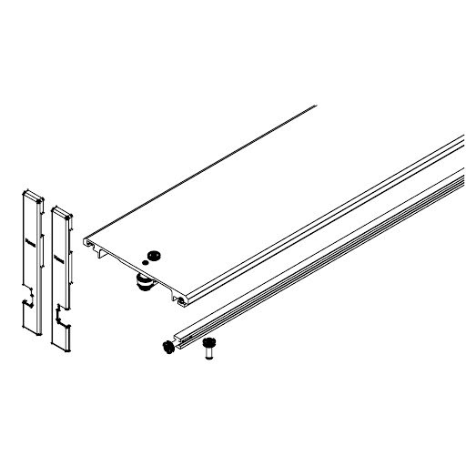 Hawa Concepta III, Connettore superiore 110 mm, per due ante a scomparsa