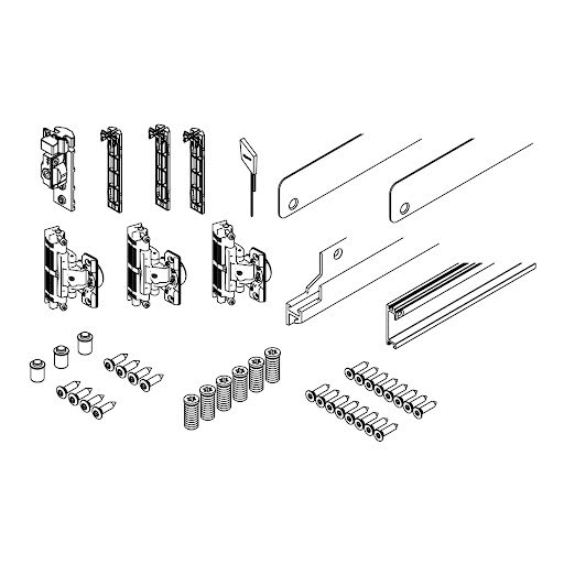 Hawa Concepta III 25, set de bază dreapta, înălțimea ușii 1200-2200 mm