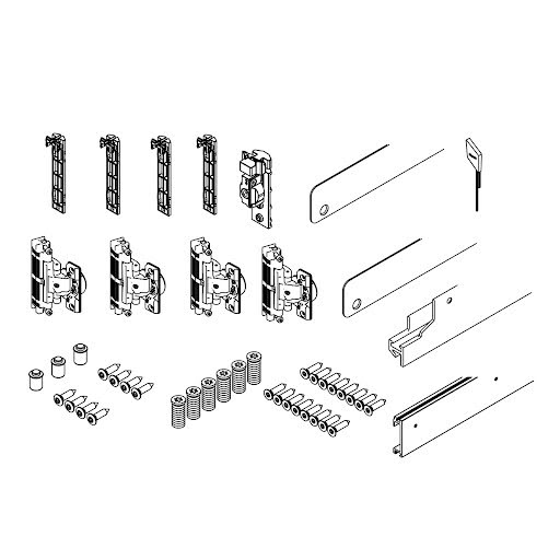 Hawa Concepta III 35, basic set left,  door height 1900-2700 mm