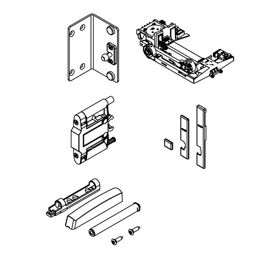 Hawa Concepta III 25/35, push slide-in set, left