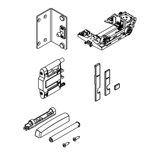 Hawa Concepta III 25/35, push slide-in set, right