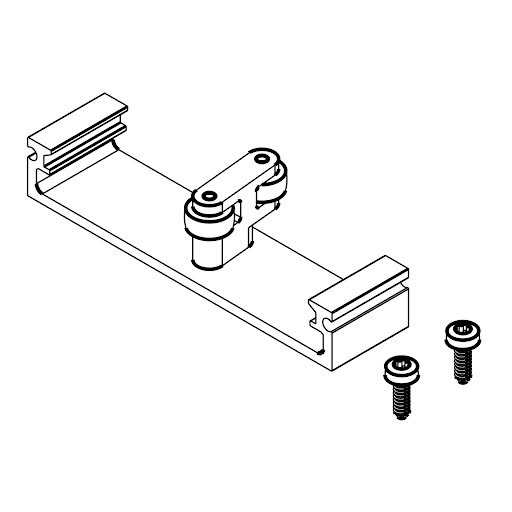 Hawa Concepta III, Connector bottom 110 mm, for two pivot/slide-in doors