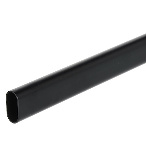 Riex VT24 Bară de haine, ovală, 30x15 mm, 0,7 mm, 1056 mm, negru mat