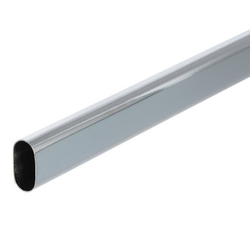 Riex VT24 Barre de penderie, ovale, 30x15 mm, 0,7 mm, 3000 mm, chromé