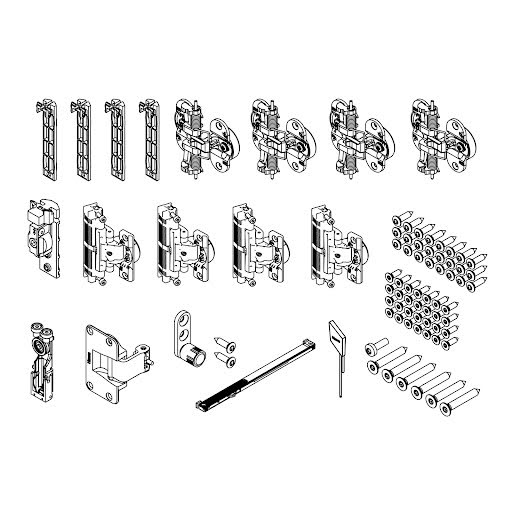 Hawa Folding Concepta III 25 Pull, basic set, door height 1900–2700 mm